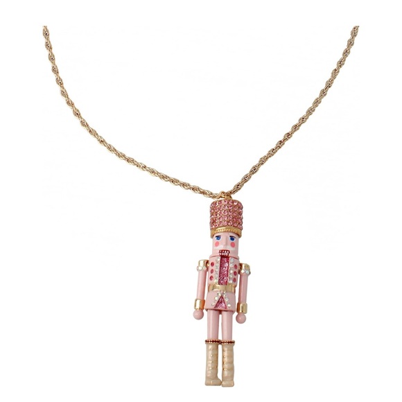 Betsey Johnson Nutcracker Pendant Long Necklace women’s pink - Picture 6 of 7